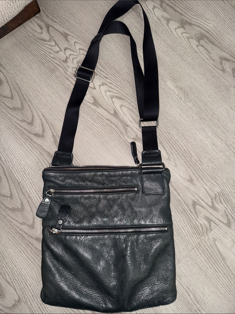 margot Leather Messenger Crossbody Bag